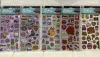 Children's laser gilding stickers, creative stationery, cartoon cute desserts, animal journal stickers, mobile phone decorations details Picture